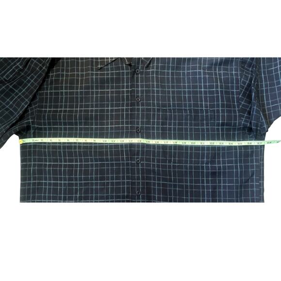 Haggar Clothing Dark Blue Check Button-Down Mens Size XLT - Picture 6 of 8